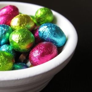 Wrapped chocolate Easter eggs