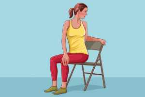 Seated Lower Back Rotational Stretches | ZOMG! Candy