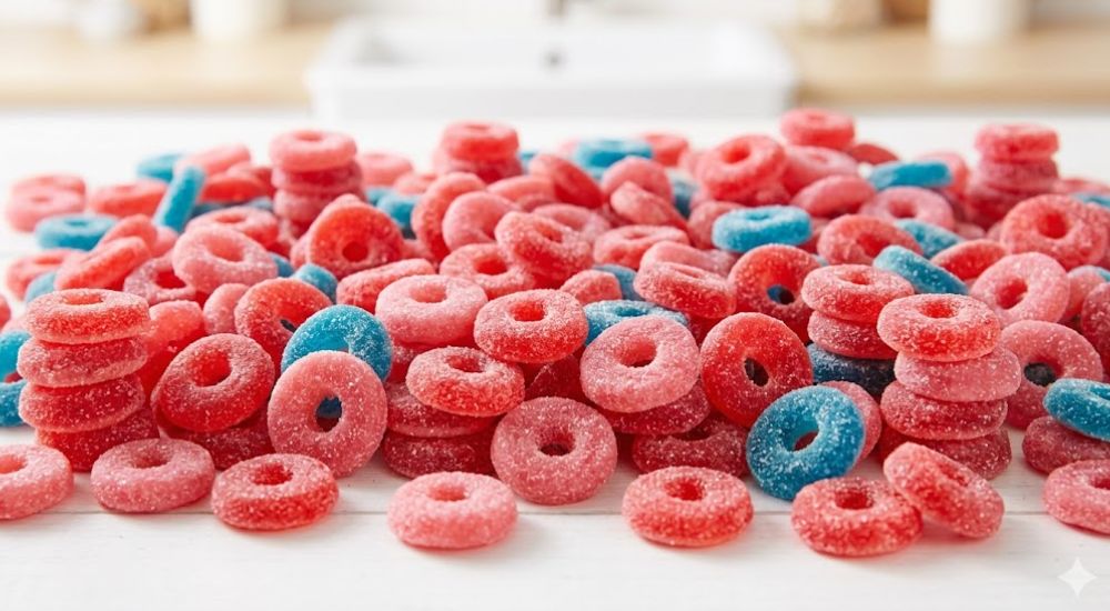 Raspberry Rings Candy